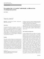 Research paper thumbnail of Personalised diet: is it doable? Individuality at different sites of nutrigenomic practice.