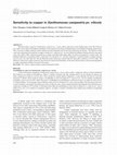 Research paper thumbnail of Sensitivity to copper in Xanthomonas campestris pv. viticola