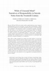 Research paper thumbnail of While of Unsound Mind? Narratives of Responsibility in Suicide Notes from the Twentieth Century