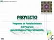 Research paper thumbnail of PROYECTO PARA EL FORTALECIMIENTO DE LA UIC (ZERÓN)