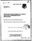 Research paper thumbnail of Network Management of Highly Adaptive Communication Networks