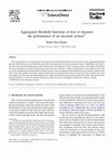 Research paper thumbnail of Aggregated threshold functions or how to measure the performance of an electoral system.