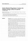 Research paper thumbnail of Safety-Related Regulatory Actions for Orphan Drugs in the US and EU