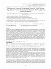 Research paper thumbnail of Differences in Types and Technological Means by Which Mexican High Schools Students Perform Cyberbullying: Its Relationship with Traditional Bullying