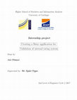 Research paper thumbnail of Shiny appllication for Validation of internal rating system