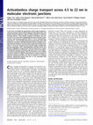 Research paper thumbnail of Activationless charge transport across 4.5 to 22 nm in molecular electronic junctions