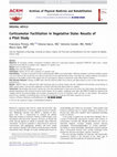 Research paper thumbnail of Corticomotor Facilitation in Vegetative State: Results of a Pilot Study