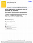 Research paper thumbnail of Memory practices and colonial discourse: Tracing text trajectories and lines of flight.