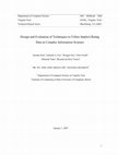 Research paper thumbnail of Design and Evaluation of Techniques to Utilize Implicit Rating Data in Complex Information Systems