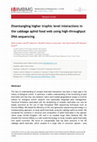 Research paper thumbnail of Disentangling higher trophic level interactions in the cabbage aphid food web using high-throughput DNA sequencing