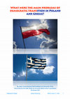 Research paper thumbnail of What were the main problems of democratic transition in Poland and Greece?