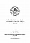 Research paper thumbnail of La adquisición del léxico en la traducción: propuesta didáctica sobre textos de Esopo e Isócrates