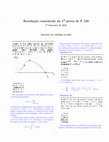 Research paper thumbnail of Resolução comentada da 1 a prova de F 128 1 o Semestre de 2015 Questões de múltipla escolha