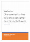 Research paper thumbnail of Website Characteristics that influence consumer purchasing behavior - WORKING PAPER