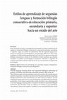 Research paper thumbnail of Estilos de aprendizaje de segundas lenguas state of the art