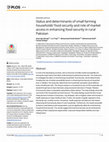 Research paper thumbnail of Status and determinants of small farming households' food security and role of market access in enhancing food security in rural Pakistan