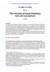 Research paper thumbnail of A reply to critics Part 2: The Viceroy of Kush Panehsy, facts and assumptions