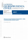 Research paper thumbnail of Ancora sul caso Paradiso & Campanelli c. Italia: la sentenza della Grande Camera