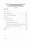 Research paper thumbnail of Using Formative Assessment to Inform Teaching Practice and Improve Student Achievement: A Review of Literature and a Call for Collaboration