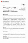 Research paper thumbnail of 'We've been here for 2,000 years': White settlers, Native American DNA and the phenomenon of indigenization