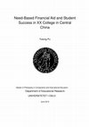 Research paper thumbnail of Need-Based Financial Aid and Student Success in XX College in Central China