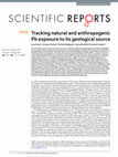 Research paper thumbnail of Tracking natural and anthropogenic Pb exposure to its geological source