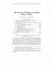 Research paper thumbnail of The Internet of Things as a Global Policy Frontier