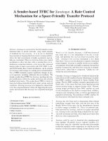 Research paper thumbnail of A sender-based TFRC for Saratoga: A rate control mechanism for a space-friendly transfer protocol