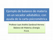 Research paper thumbnail of Balance de Materia en un deshumidificador adiabático.pptx