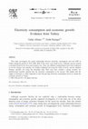 Research paper thumbnail of Electricity consumption and economic growth: Evidence from Turkey