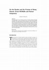 Research paper thumbnail of On the Burden and the Promise of Being Human: Ernan McMullin and Human Uniqueness