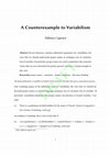 Research paper thumbnail of A counterexample to variabilism