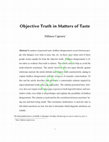 Research paper thumbnail of Objective truth in matters of taste