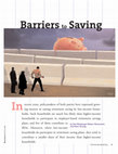 Research paper thumbnail of Barriers to saving