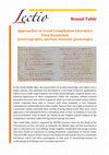 Research paper thumbnail of Panagiotis MANAFIS (UGent), Collections of Historical Excerpts as Autonomous Pieces of Literature. Round Table, Approaches to Greek Compilation Literature
from Byzantium (historiographic, spiritual, monastic, gnomologic).