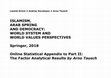 Research paper thumbnail of Online Statistical Appendix to ISLAMISM, ARAB SPRING AND DEMOCRACY (Springer, 2018)