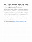 Research paper thumbnail of "Prosecuting Epicurus in the Emperor Julian's Court: A Reading of Himerius' ​ Oration 3​." Journal of Late Antiquity​ 10.1 (2017) 221-249.