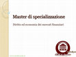 Research paper thumbnail of Master Ipsoa: "Mercati Finanziari"