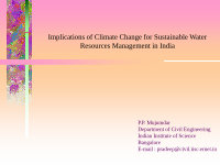 Research paper thumbnail of climate change and water resource management in India