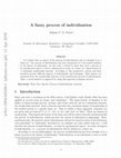 Research paper thumbnail of A fuzzy process of individuation