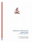 Research paper thumbnail of MANUAL DE PRÁCTICAS DE LABORATORIO ELECTRÓNICA ANALÓGICA