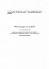 Research paper thumbnail of " tirer la langue sous la pluie " essai sur la danse butoh - Nourit Masson-Sékiné