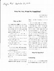 Research paper thumbnail of 惊雷 No. 15 (2017) Who We Are, What We Stand For?