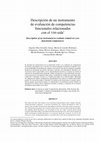 Research paper thumbnail of Descripción de un instrumento de evaluación de competencias funcionales relacionadas con el VIH-sida