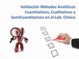 Research paper thumbnail of VALIDADION METODOS ANALITICOS