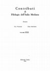 Research paper thumbnail of Contributi di filologia dell'Italia mediana (CoFIM) - indice del volume XXX (2016)