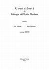 Research paper thumbnail of Contributi di filologia dell'Italia mediana (CoFIM) - indice del volume XXVII (2013)