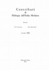 Research paper thumbnail of Contributi di filologia dell'Italia mediana (CoFIM) - indice del volume XXI (2007)