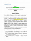 Research paper thumbnail of Por el cual se expide el Estatuto de Vigilancia y Seguridad Privada EL PRESIDENTE DE LA REPUBLICA DE COLOMBIA, DECRETA: TITULO I