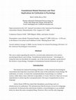 Research paper thumbnail of Foundational mental structures and their Implications for unification in psychology